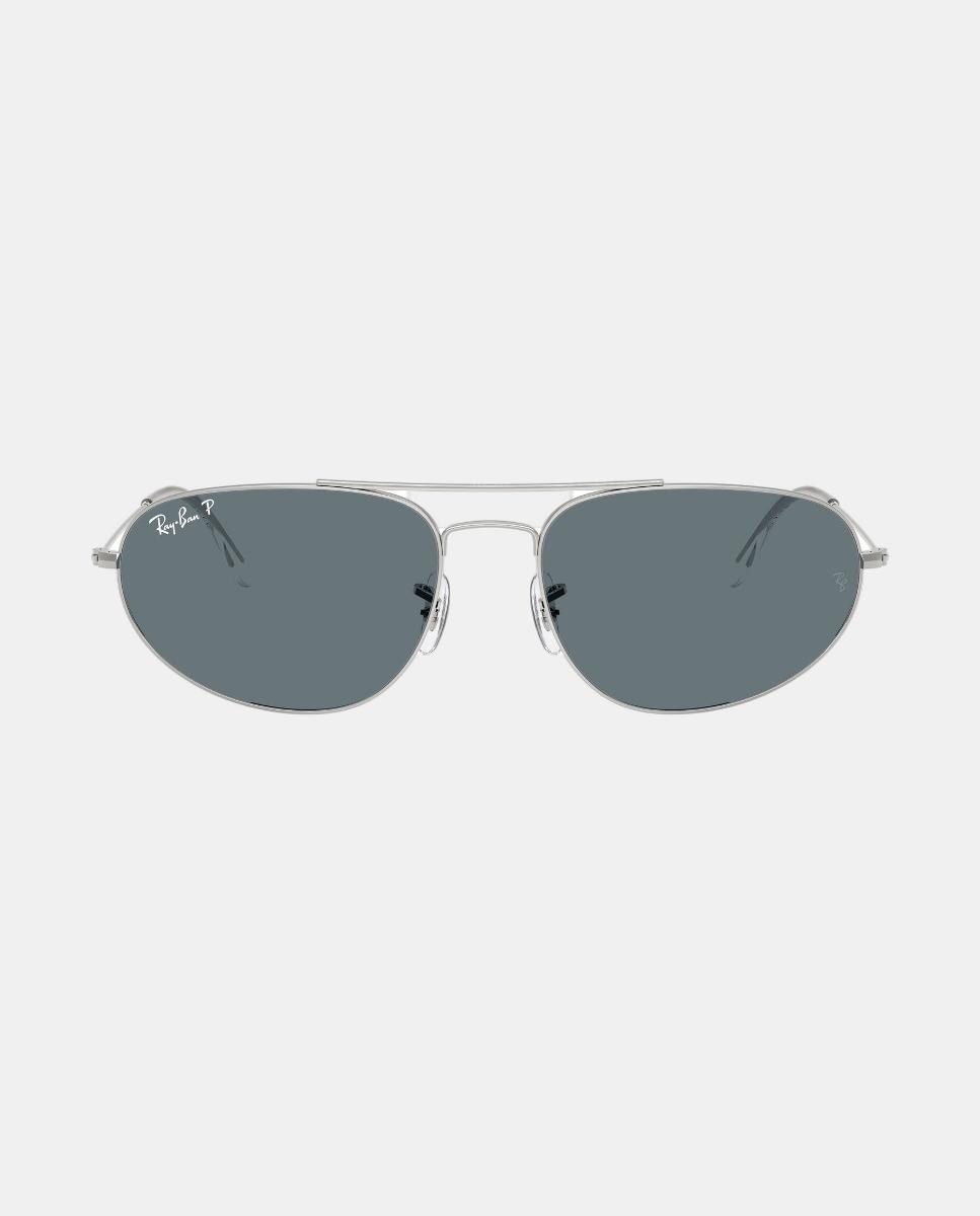 Gafas de sol RB3945 unisex geométrica en metal con lente polarizada - Ray-Ban - Plata Plata-1