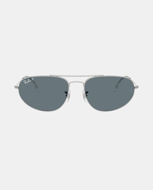 Gafas de sol RB3945 unisex geométrica en metal con lente polarizada