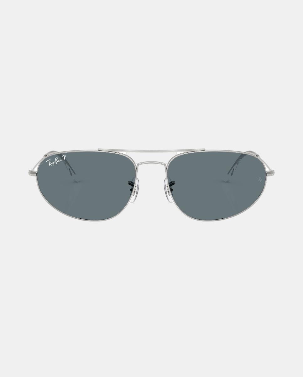 Gafas de sol RB3945 unisex geométrica en metal con lente polarizada - Ray-Ban - Plata Plata-4