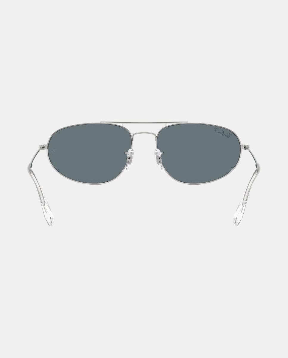 Gafas de sol RB3945 unisex geométrica en metal con lente polarizada - Ray-Ban - Plata Plata-6