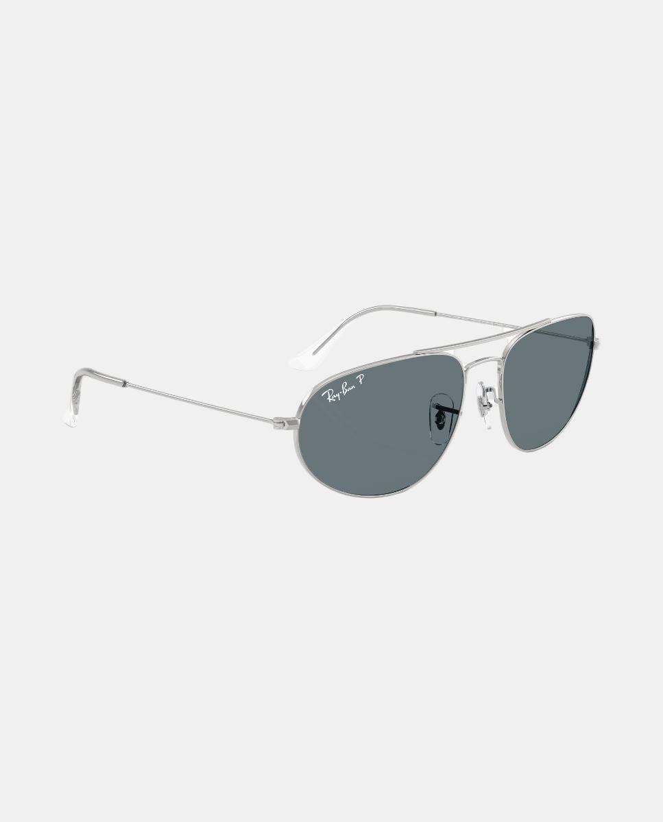 Gafas de sol RB3945 unisex geométrica en metal con lente polarizada - Ray-Ban - Plata Plata-7