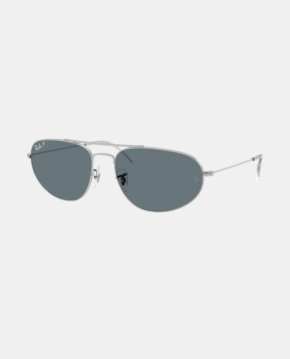 Gafas de sol RB3945 unisex geométrica en metal con lente polarizada - Ray-Ban - Plata Plata-8