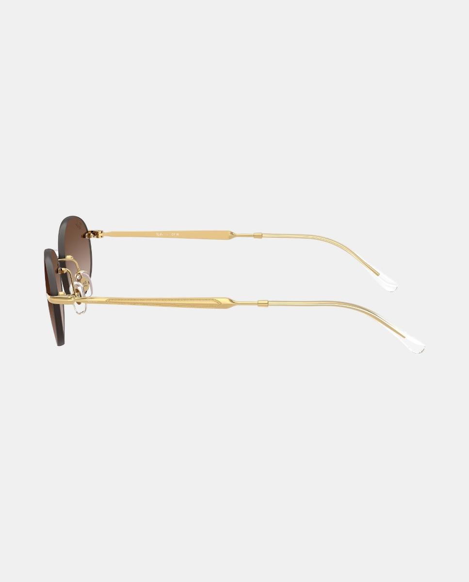 Gafas de sol RB3767 unisex ovalada en metal con lente degradada - Ray-Ban - Oro Oro-3
