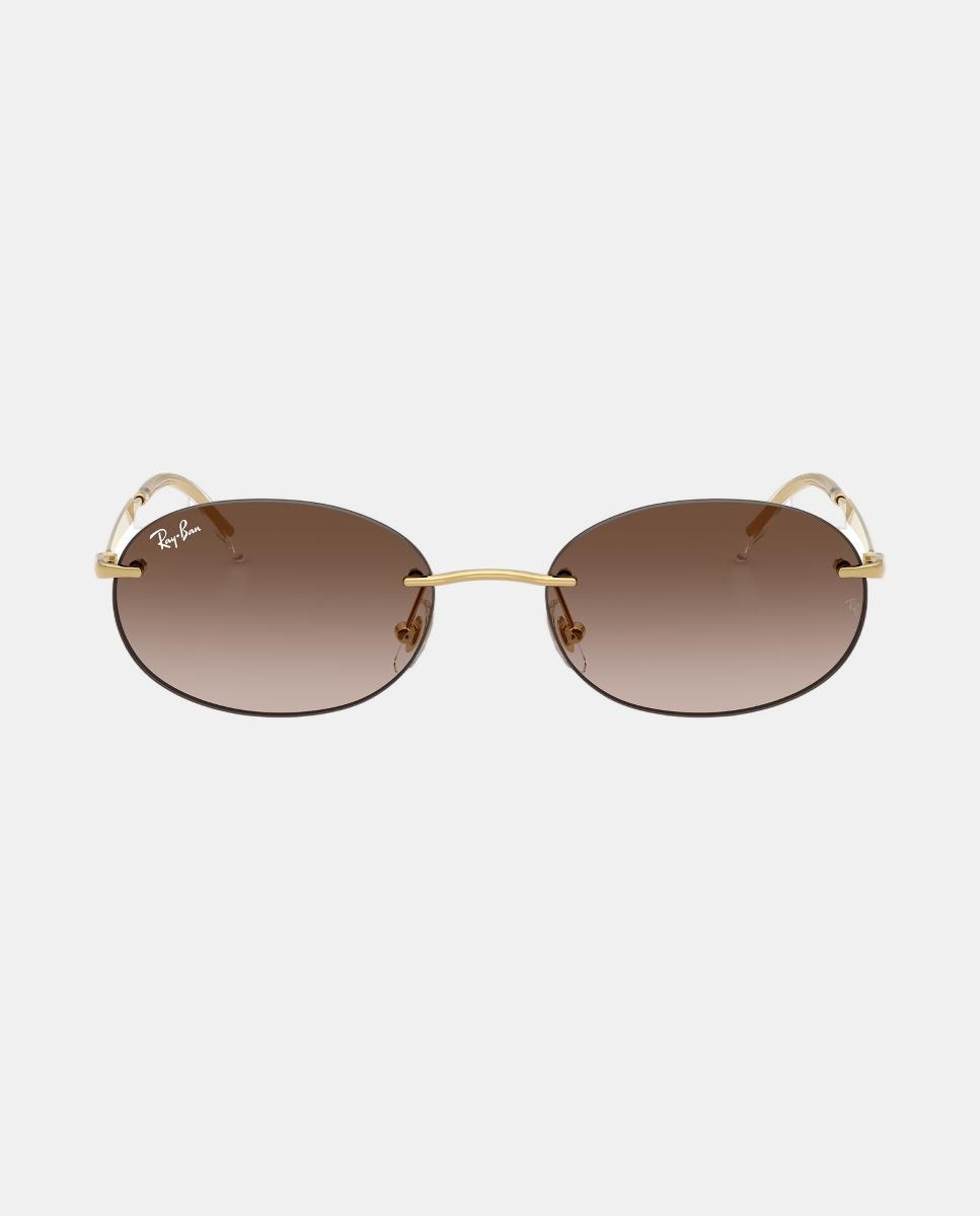 Gafas de sol RB3767 unisex ovalada en metal con lente degradada - Ray-Ban - Oro Oro-4