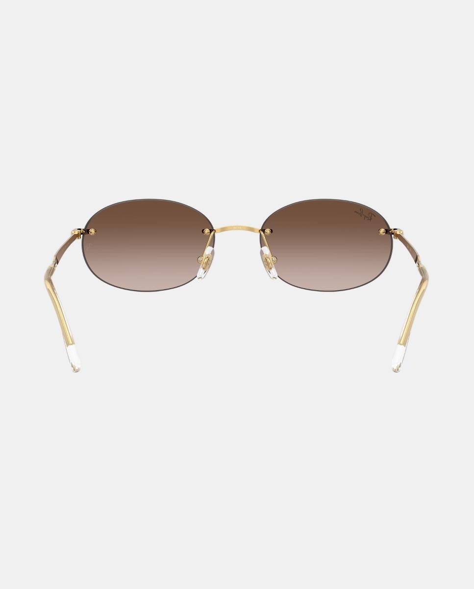 Gafas de sol RB3767 unisex ovalada en metal con lente degradada - Ray-Ban - Oro Oro-6