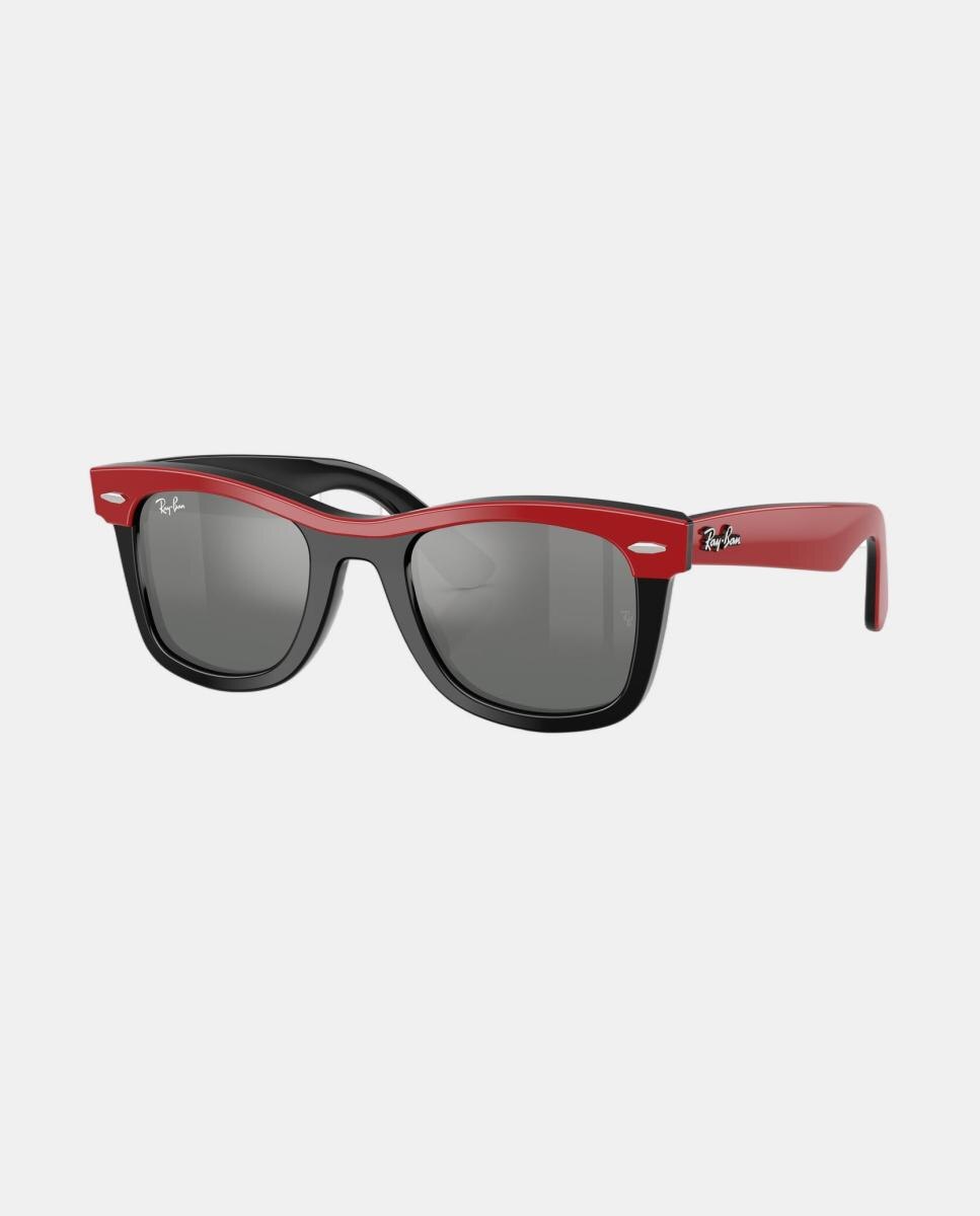 Ray Ban Rojos Gafas de sol RJ9140S unisex cuadrada en acetato con lente espejada Rojo ...