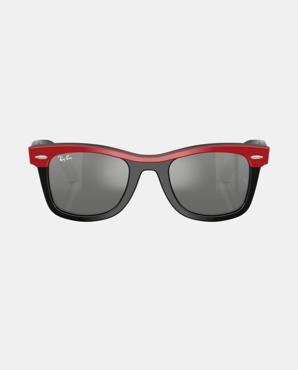 Ray Ban Rojos Gafas de sol RJ9140S unisex cuadrada en acetato con lente espejada Rojo ...