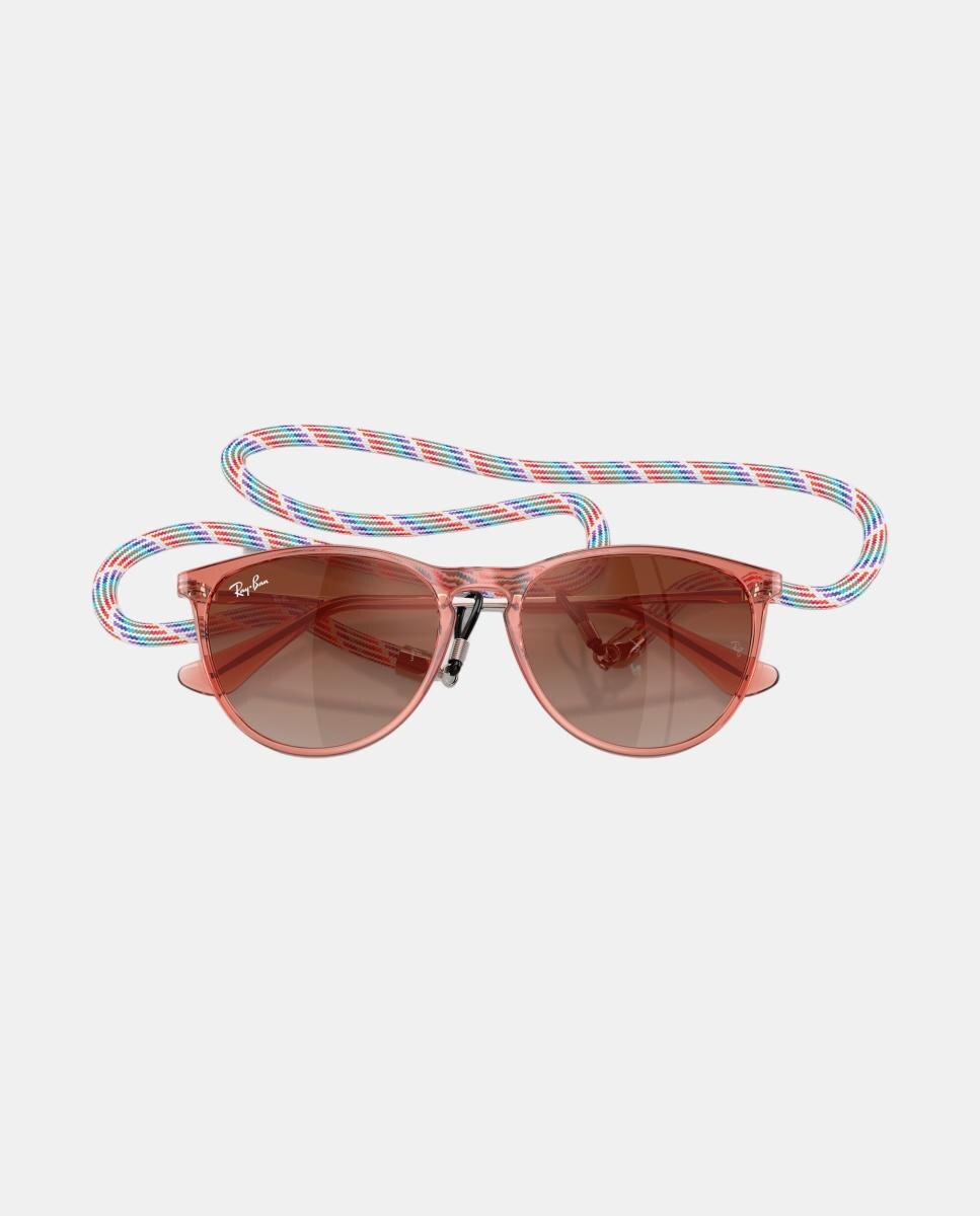 Gafas de sol RJ9060S JUNIOR ERIKA de mujer ovalada en inyectado con lente espejada - Ray Ban Junior - Rojo Rojo-5