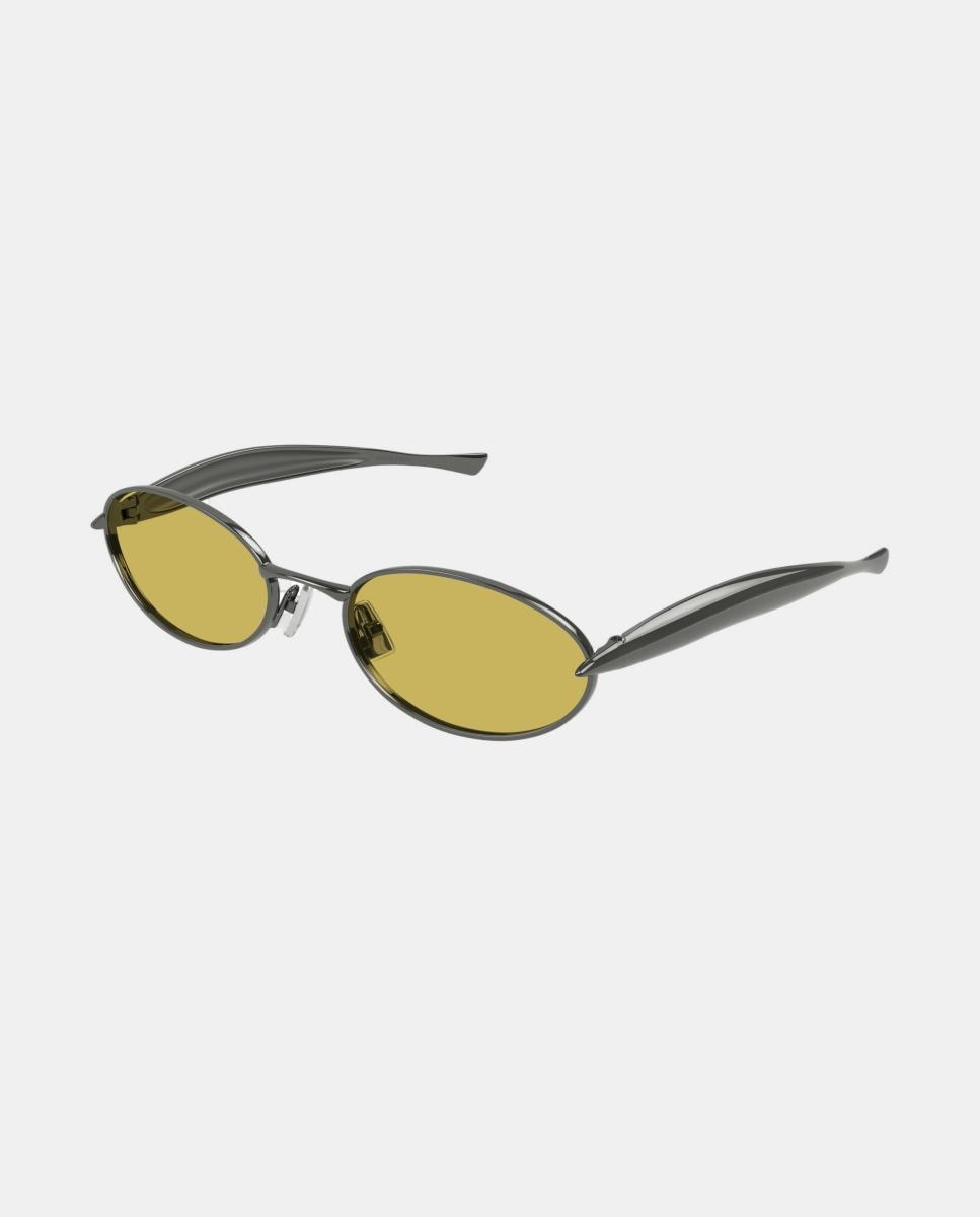 Imagen 0 de Gafa de sol unisex ovalada metalica Gris