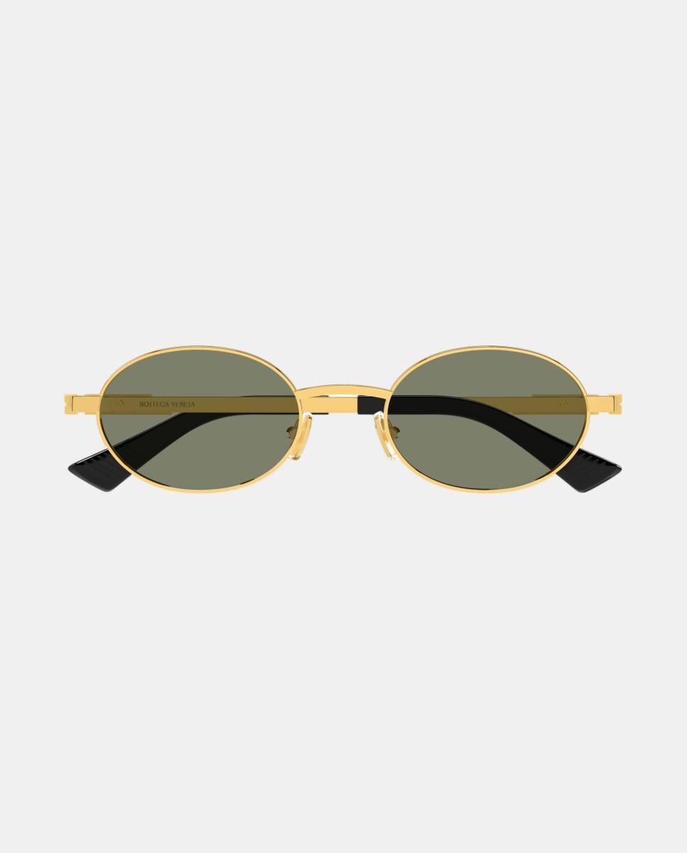 Gafa de sol unisex ovalada metalica - Bottega Veneta - Oro Oro-2