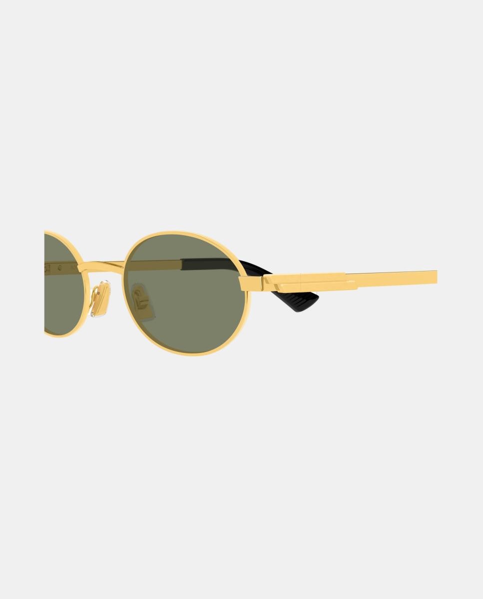 Gafa de sol unisex ovalada metalica - Bottega Veneta - Oro Oro-3
