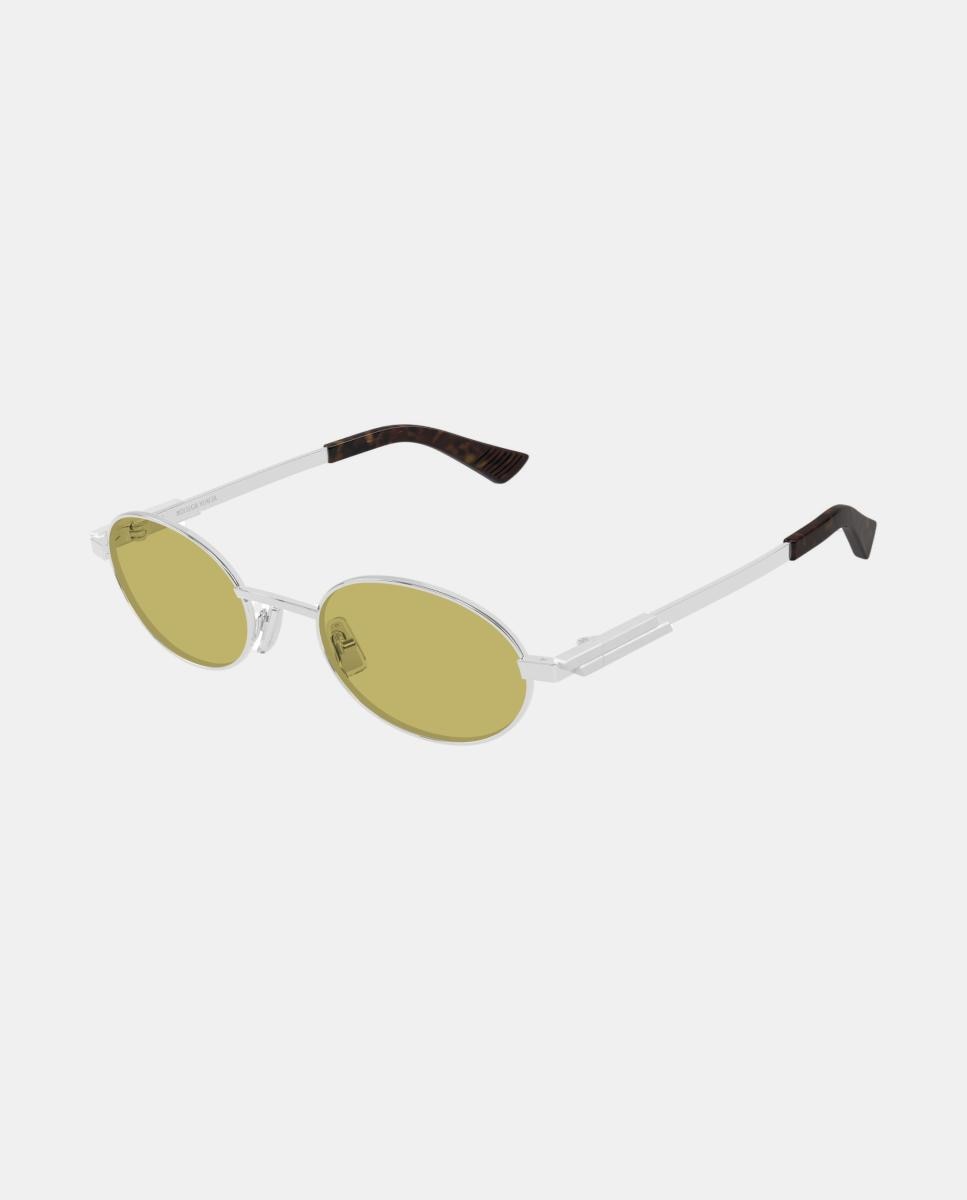Imagen 0 de Gafa de sol unisex ovalada metalica Plata