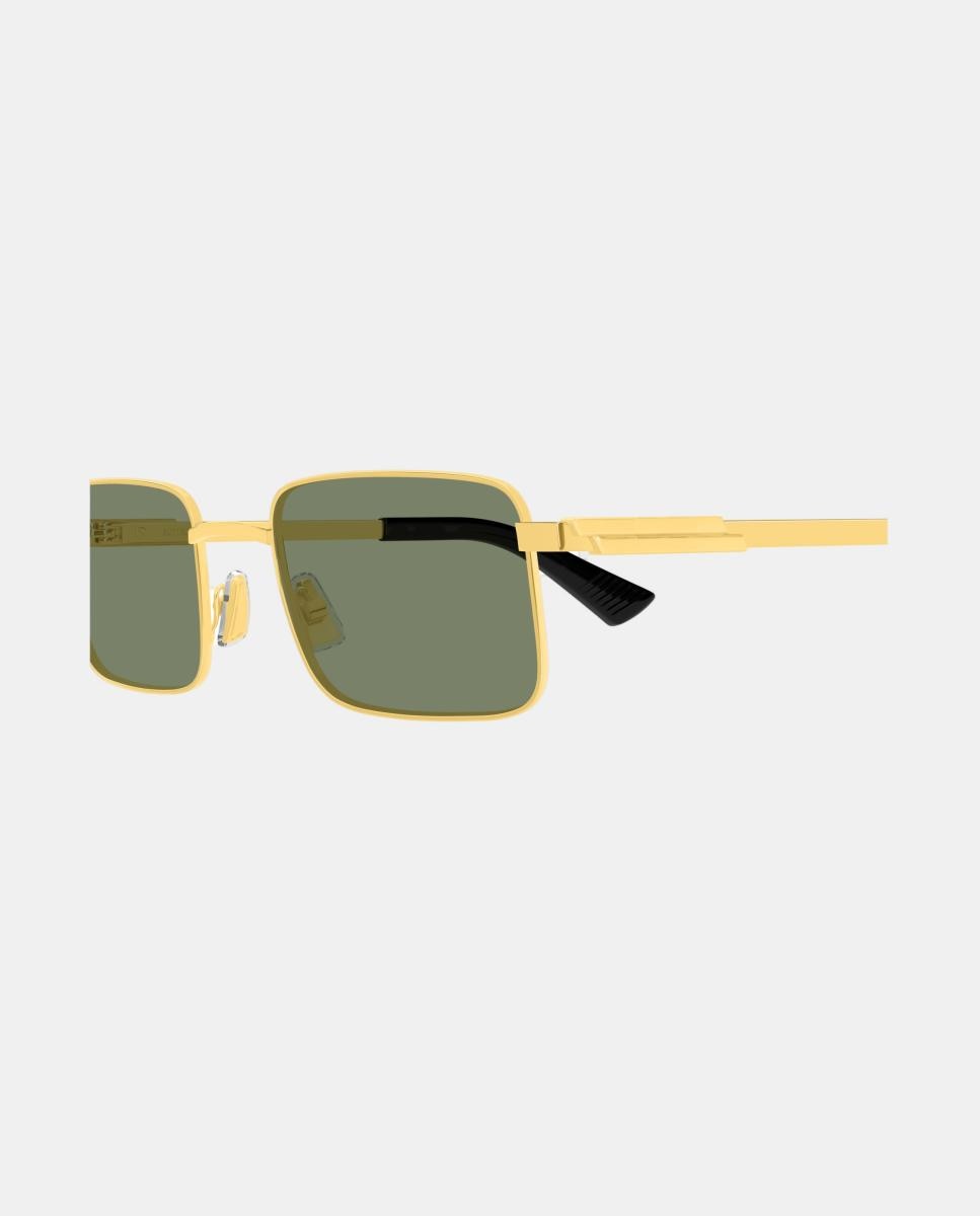 Gafa de sol unisex rectangular metalica - Bottega Veneta - Oro Oro-3