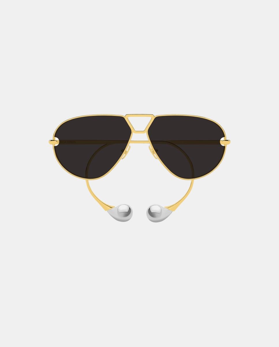 Gafa de sol de mujer piloto metalica - Bottega Veneta - Oro Oro-2