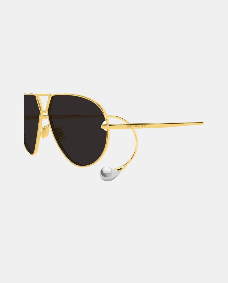 Gafa de sol de mujer piloto metalica - Bottega Veneta - Oro Oro-3