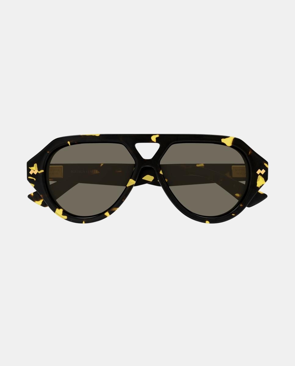 Gafas de sol BV1485S unisex piloto en acetato - Bottega Veneta - Marrón Marrón-2