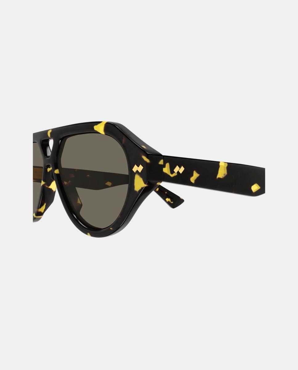 Gafas de sol BV1485S unisex piloto en acetato - Bottega Veneta - Marrón Marrón-3