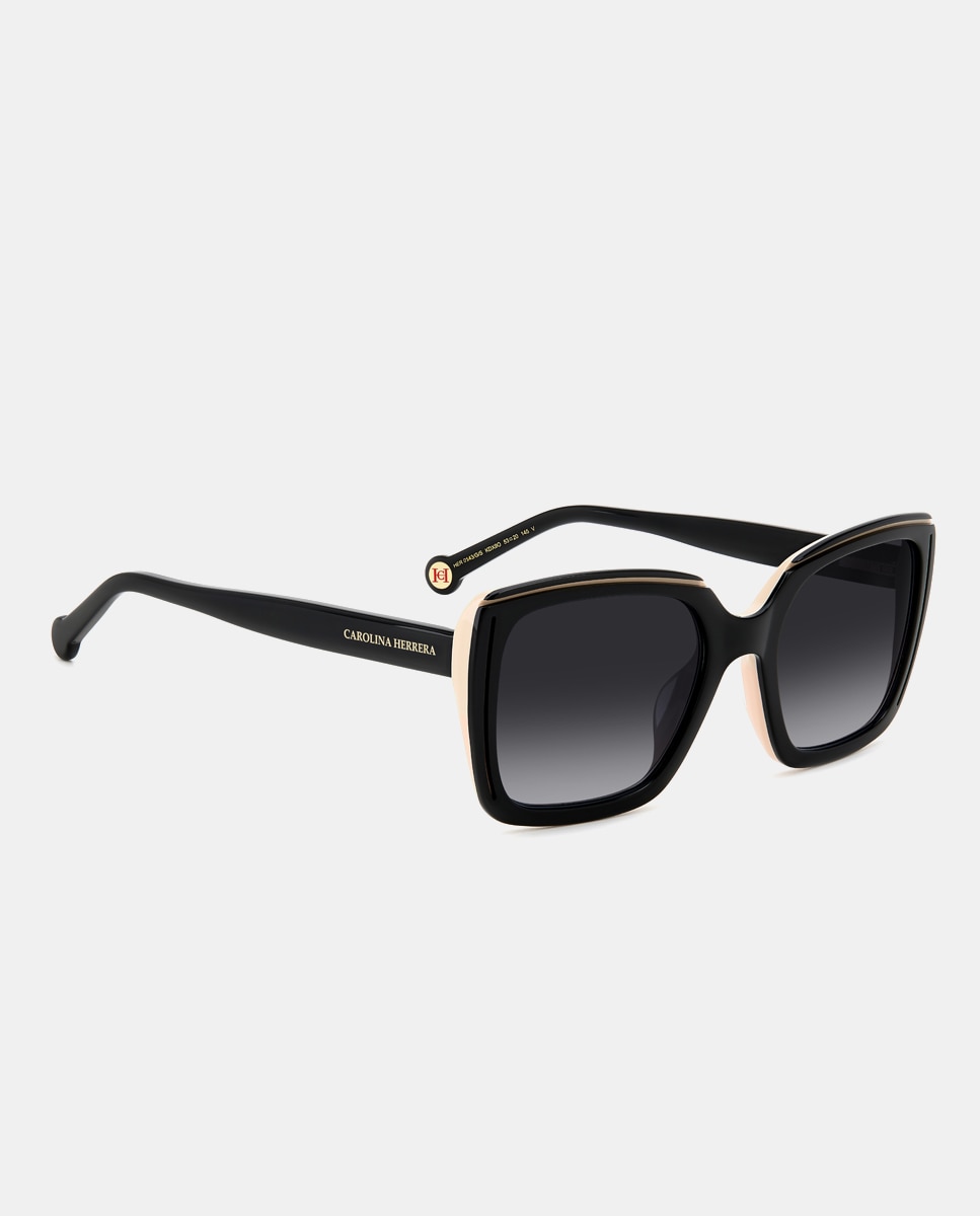 Imagen 3 de Gafas de sol de mujer cuadradas de acetato en - Carolina Herrera - Negro Negro