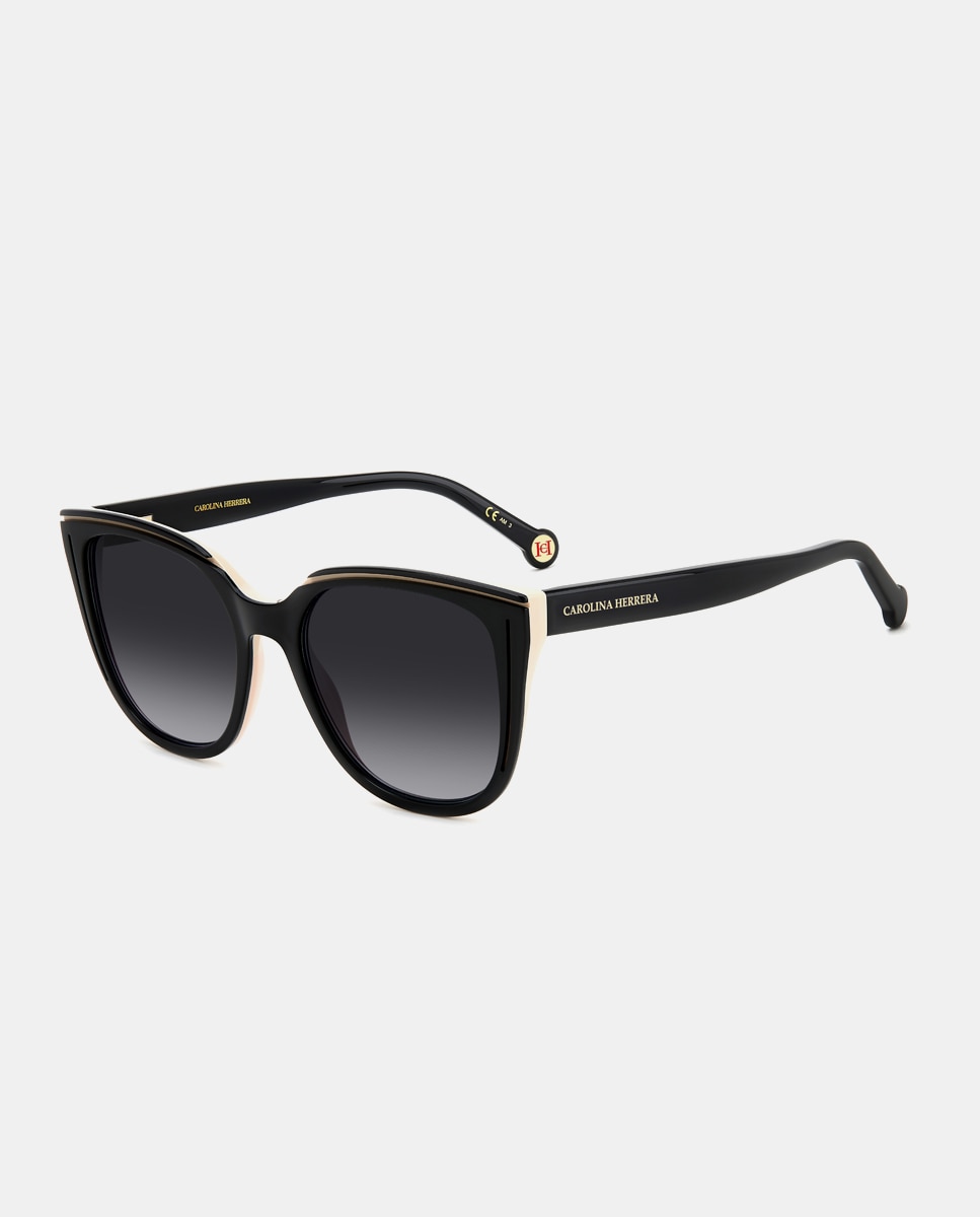 Imagen 2 de Gafas de sol de mujer cuadradas de acetato en - Carolina Herrera - Negro Negro
