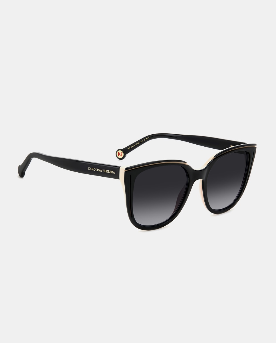 Imagen 3 de Gafas de sol de mujer cuadradas de acetato en - Carolina Herrera - Negro Negro