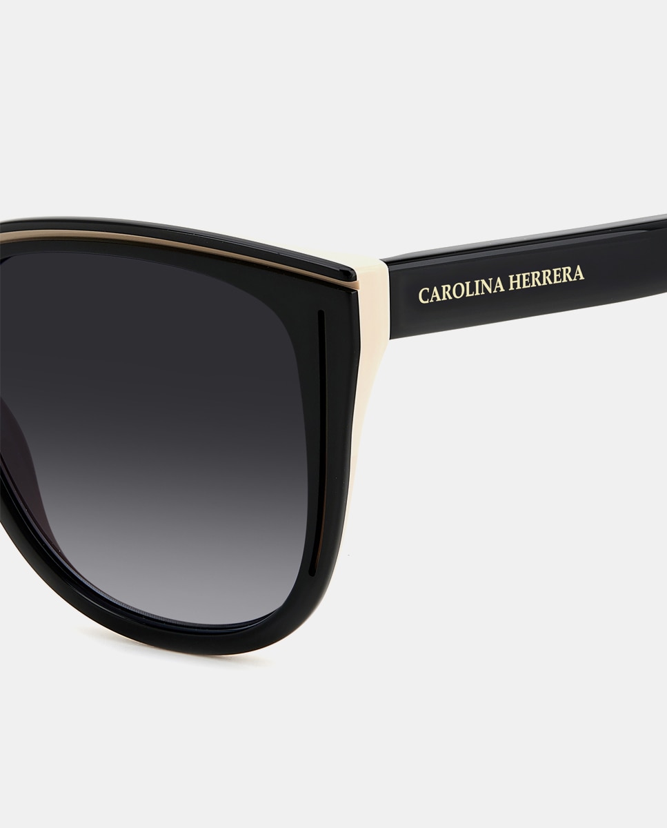 Imagen 4 de Gafas de sol de mujer cuadradas de acetato en - Carolina Herrera - Negro Negro