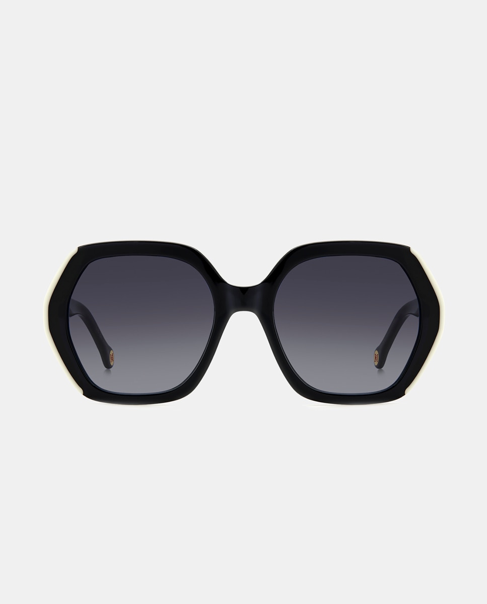 Imagen 2 de Gafas de sol de mujer ovalada de acetato en - Carolina Herrera - Negro Negro