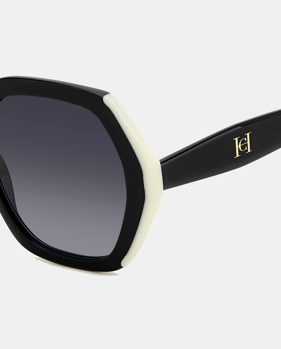 Imagen 3 de Gafas de sol de mujer ovalada de acetato en - Carolina Herrera - Negro Negro