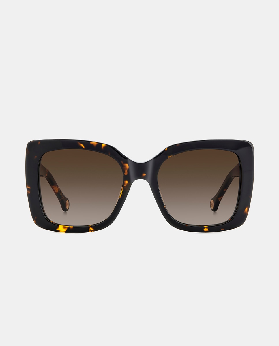 Carolina Herrera - Gafas de sol de mujer cuadradas en acetato con lente degradada en havana.