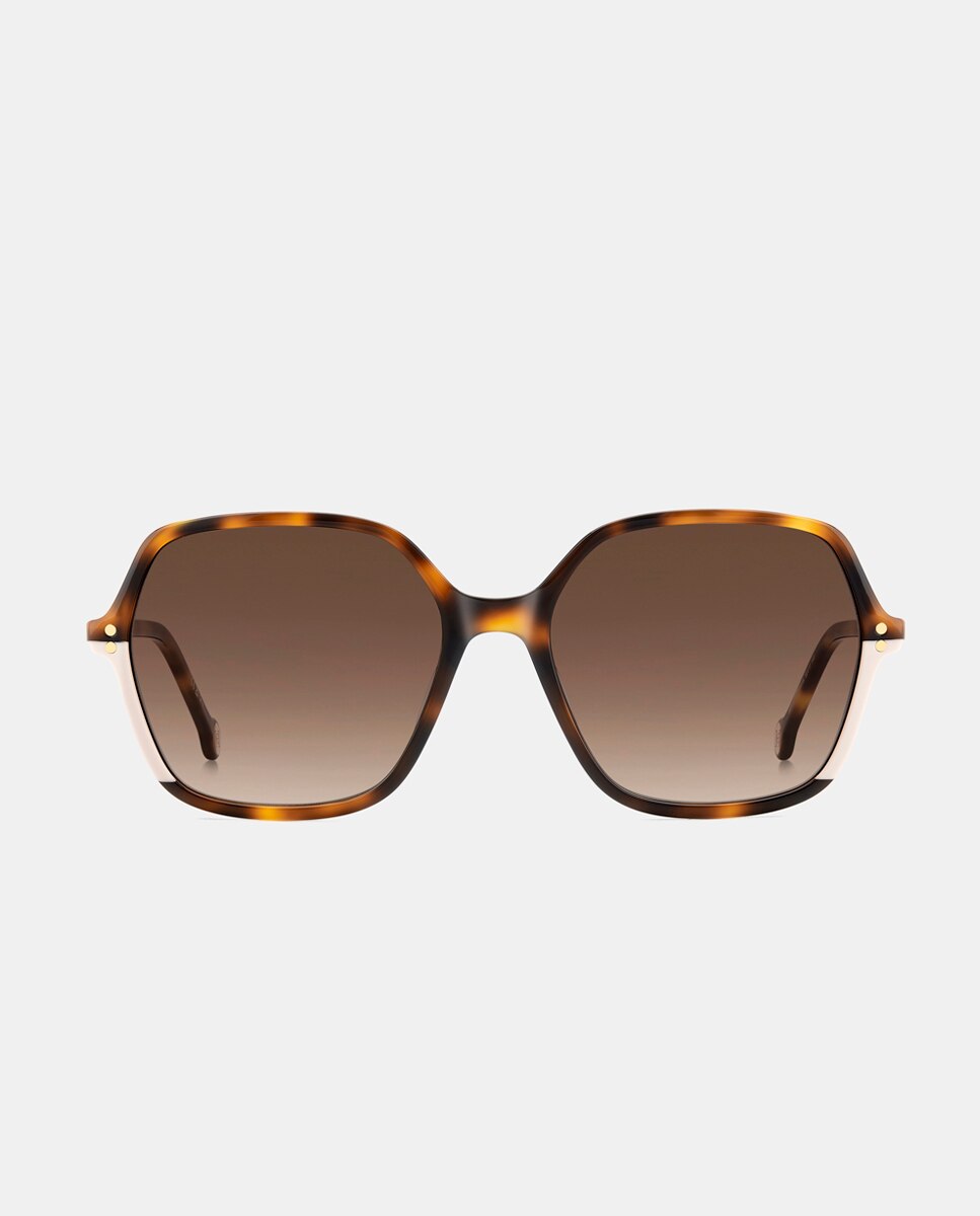 Imagen 0 de Gafas de sol de mujer ovaladas en acetato con lente degradada en havana Marrón