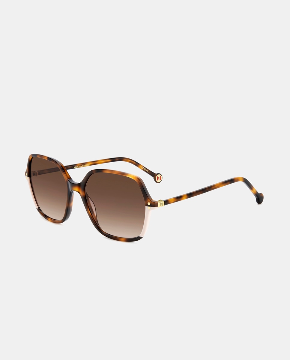 Gafas de sol de mujer ovaladas en acetato con lente degradada en havana - Carolina Herrera - Marrón Marrón-2