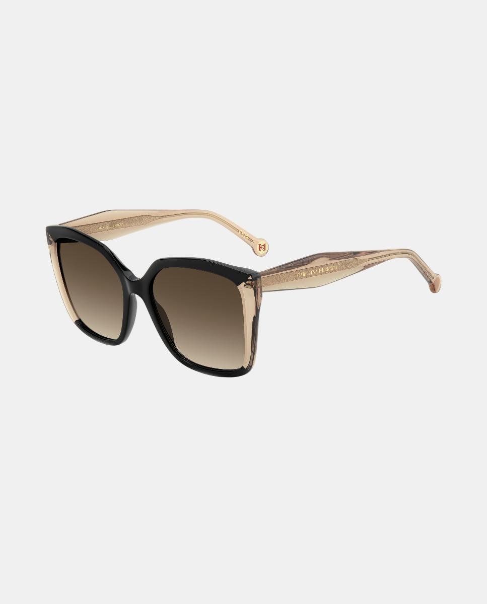 Imagen 2 de Gafas de sol de mujer cuadrada en acetato con lente degradada - Carolina Herrera - Negro Negro