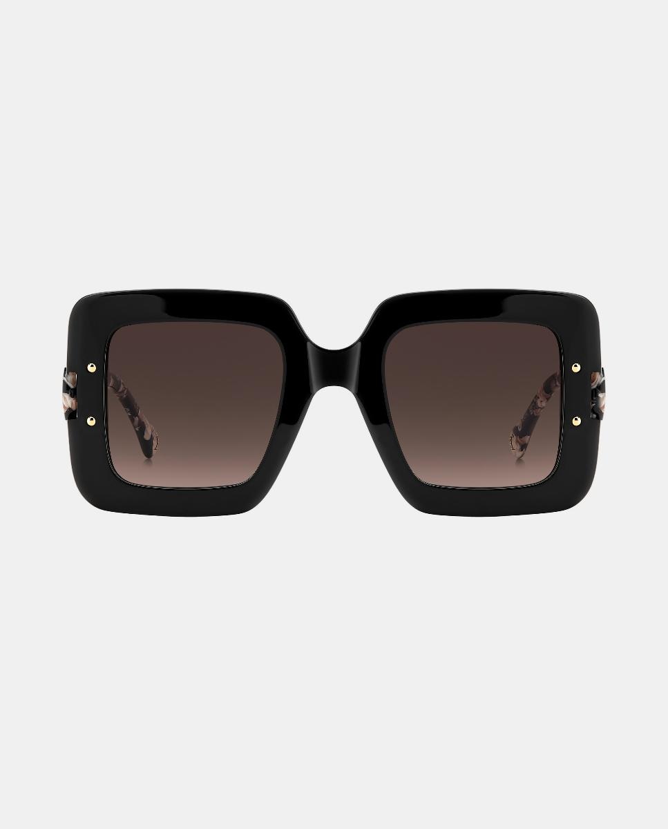 Imagen 0 de Gafas de sol de mujer cuadrada en acetato con lente degradada Negro