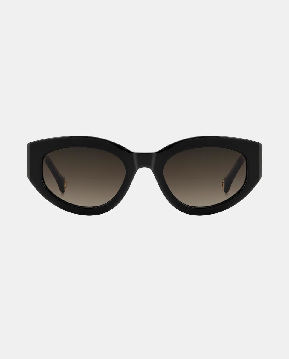 Imagen 0 de Gafa de sol de mujer rectangular en acetato con lente degradada Negro