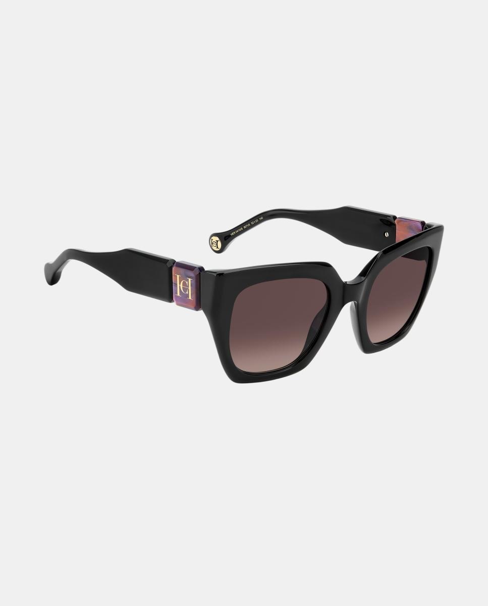 Imagen 3 de Gafas de sol HER 0414/S de mujer cuadrada en acetato con lente degradada - Carolina Herrera - Negro Negro