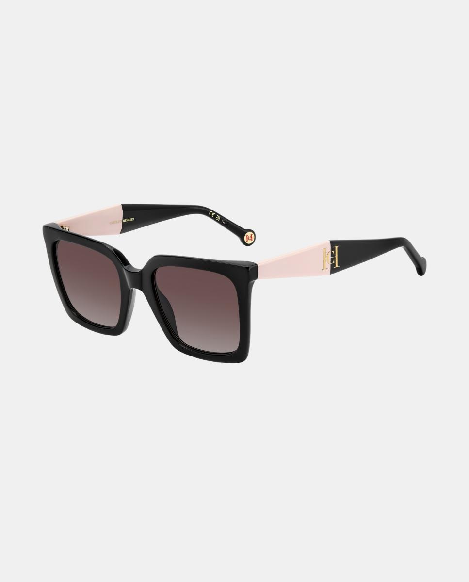 Imagen 3 de Gafas de sol HER 0416/S de mujer cuadrada en acetato con lente degradada - Carolina Herrera - Negro Negro