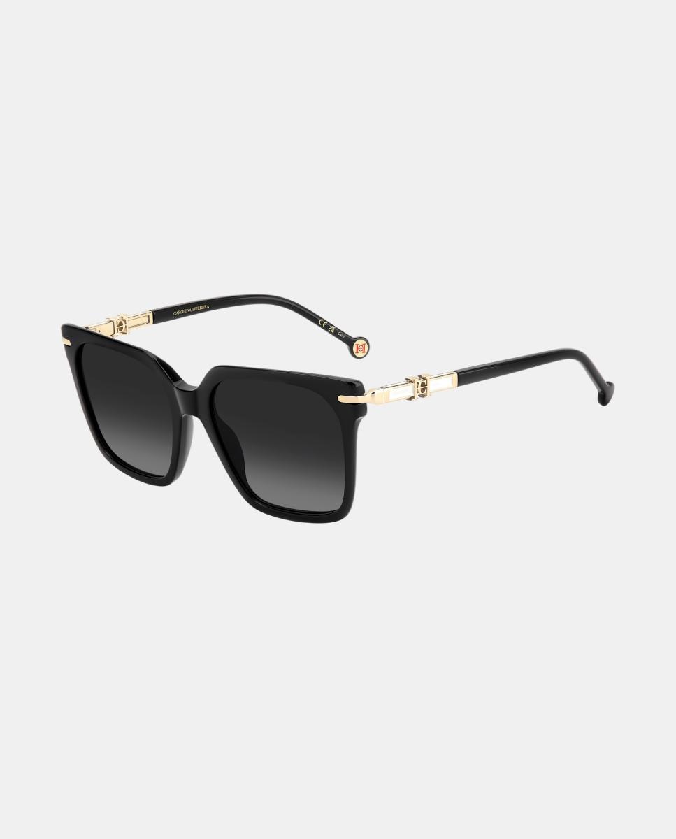 Imagen 3 de Gafas de sol HER 0421/S de mujer cuadrada en acetato con lente degradada - Carolina Herrera - Negro Negro