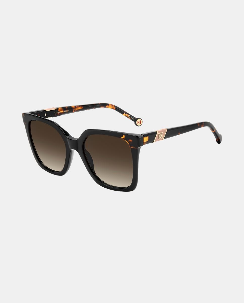 Imagen 3 de Gafas de sol HER 0430/S de mujer cuadrada en acetato con lente degradada - Carolina Herrera - Negro Negro