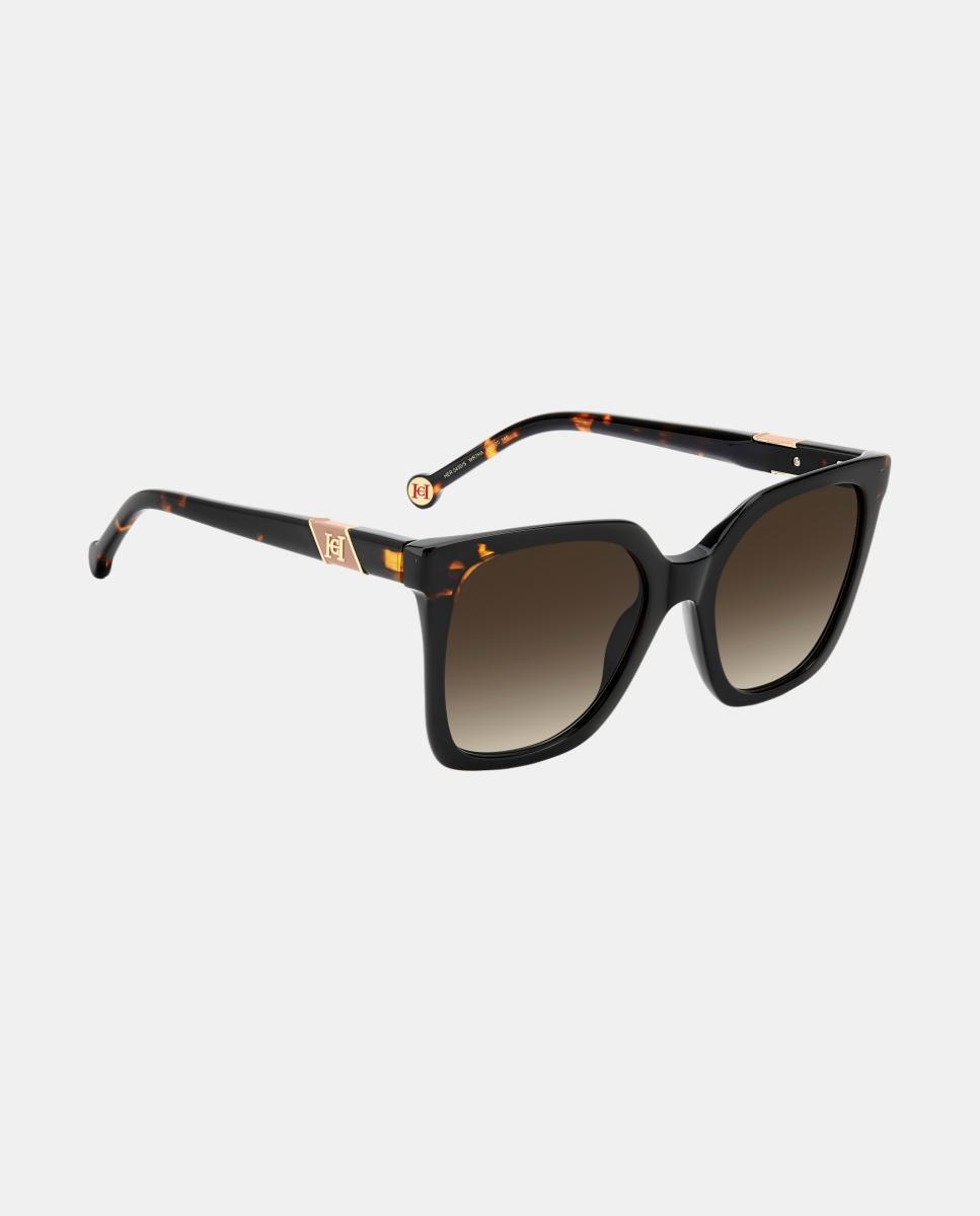 Imagen 4 de Gafas de sol HER 0430/S de mujer cuadrada en acetato con lente degradada - Carolina Herrera - Negro Negro