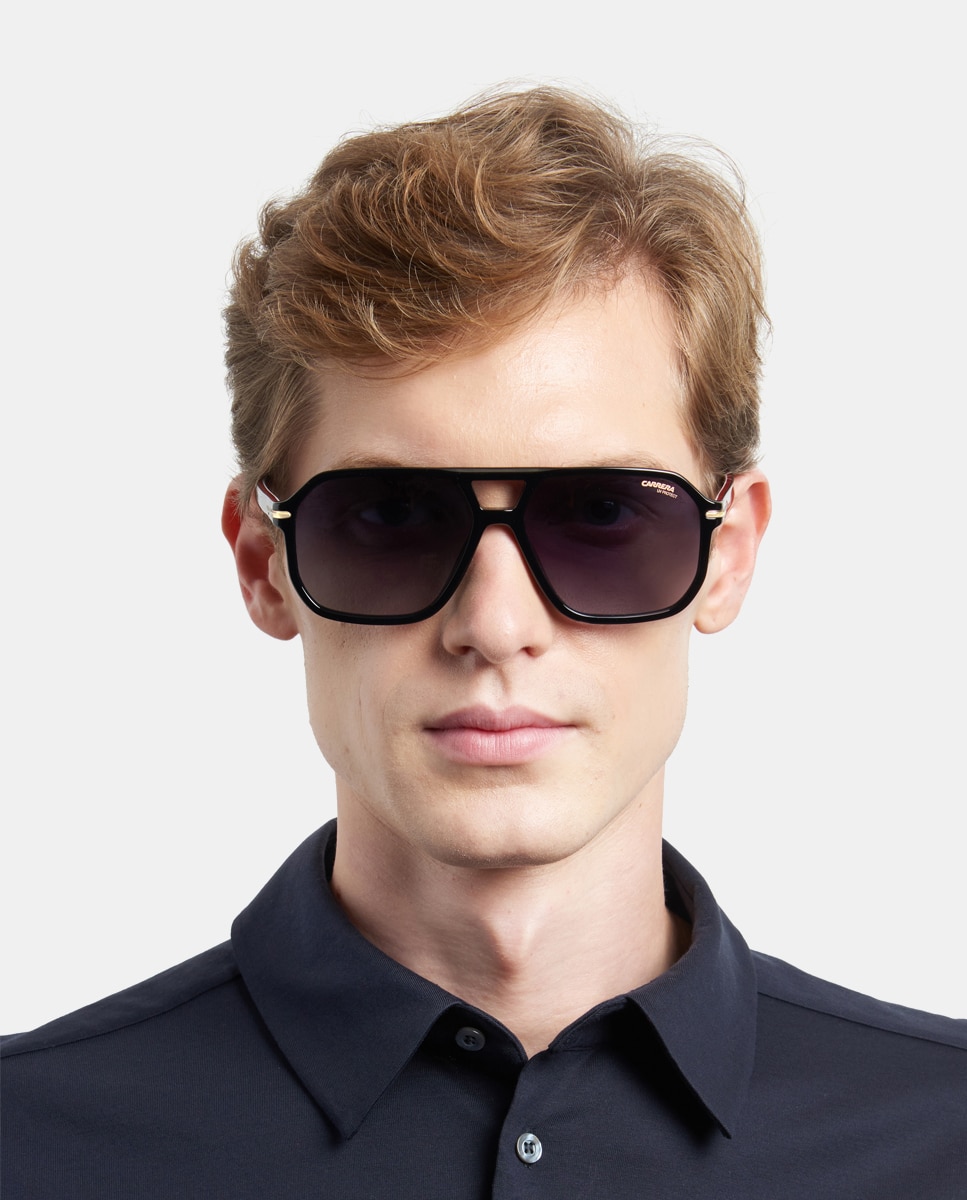 Gafas de sol de hombre aviador en con lentes polarizadas - Carrera - Negro Negro-4