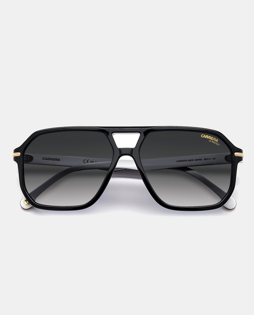 Gafas de sol de hombre aviador en con lentes polarizadas - Carrera - Negro Negro-5