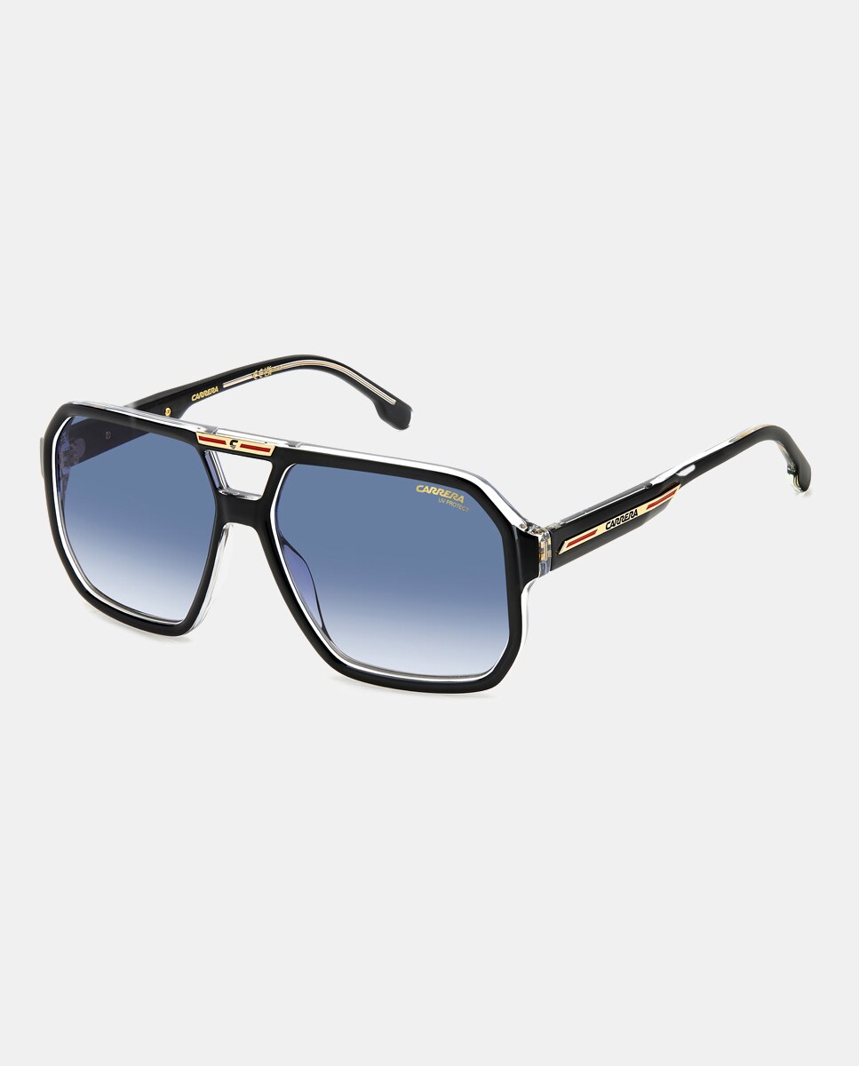 Gafa de sol rectangular poliamida - Carrera - Negro Negro-2