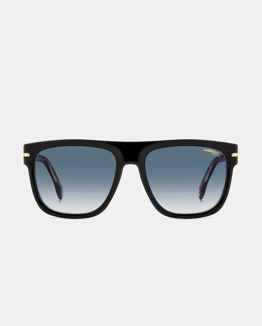 Imagen 0 de Gafas de sol de hombre rectangulares en acetato con lente degradada en negro