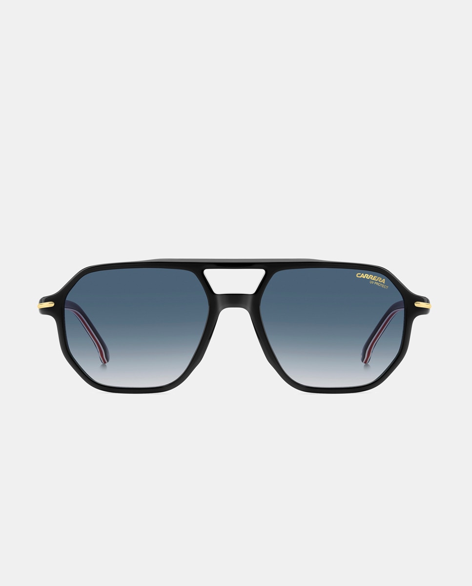 Imagen 0 de Gafas de sol de hombre rectangulares en acetato en negro Negro
