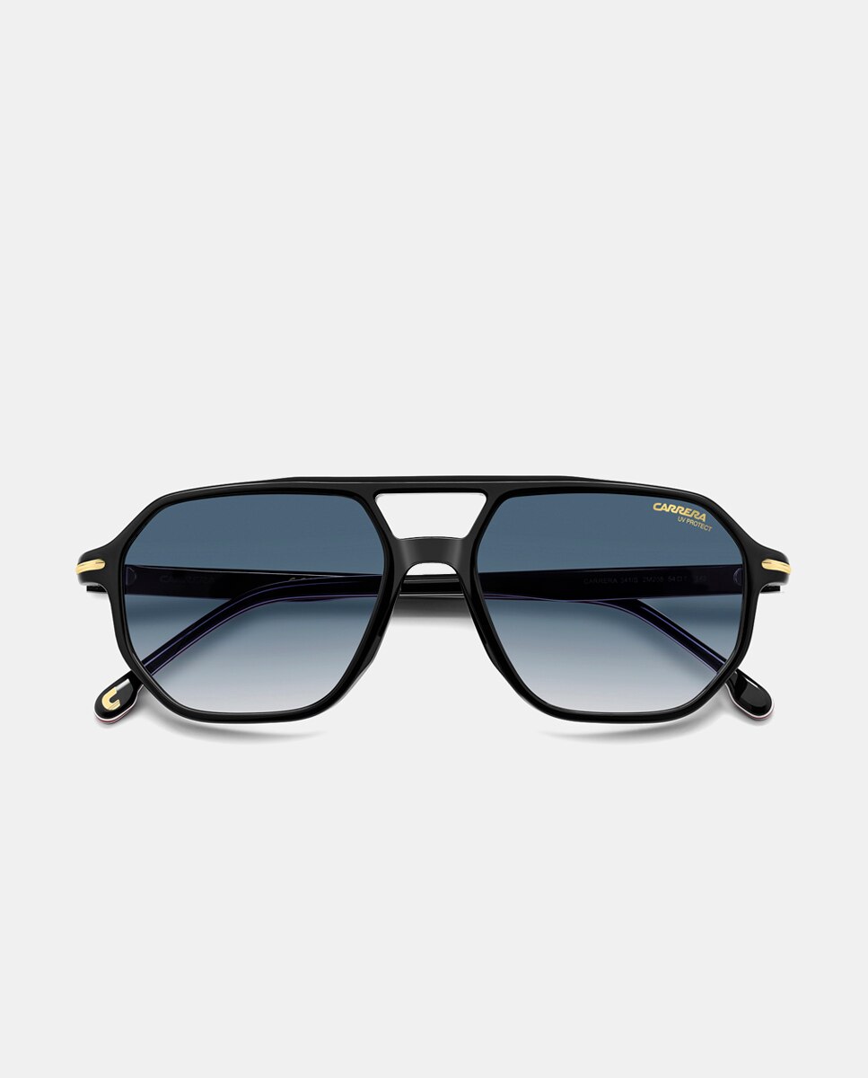 Gafas de sol de hombre rectangulares en acetato en - Carrera - Negro Negro-6