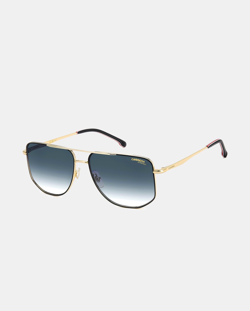 Gafa de sol de hombre rectangular en metal con lente degradada - Carrera - Plata Plata-2