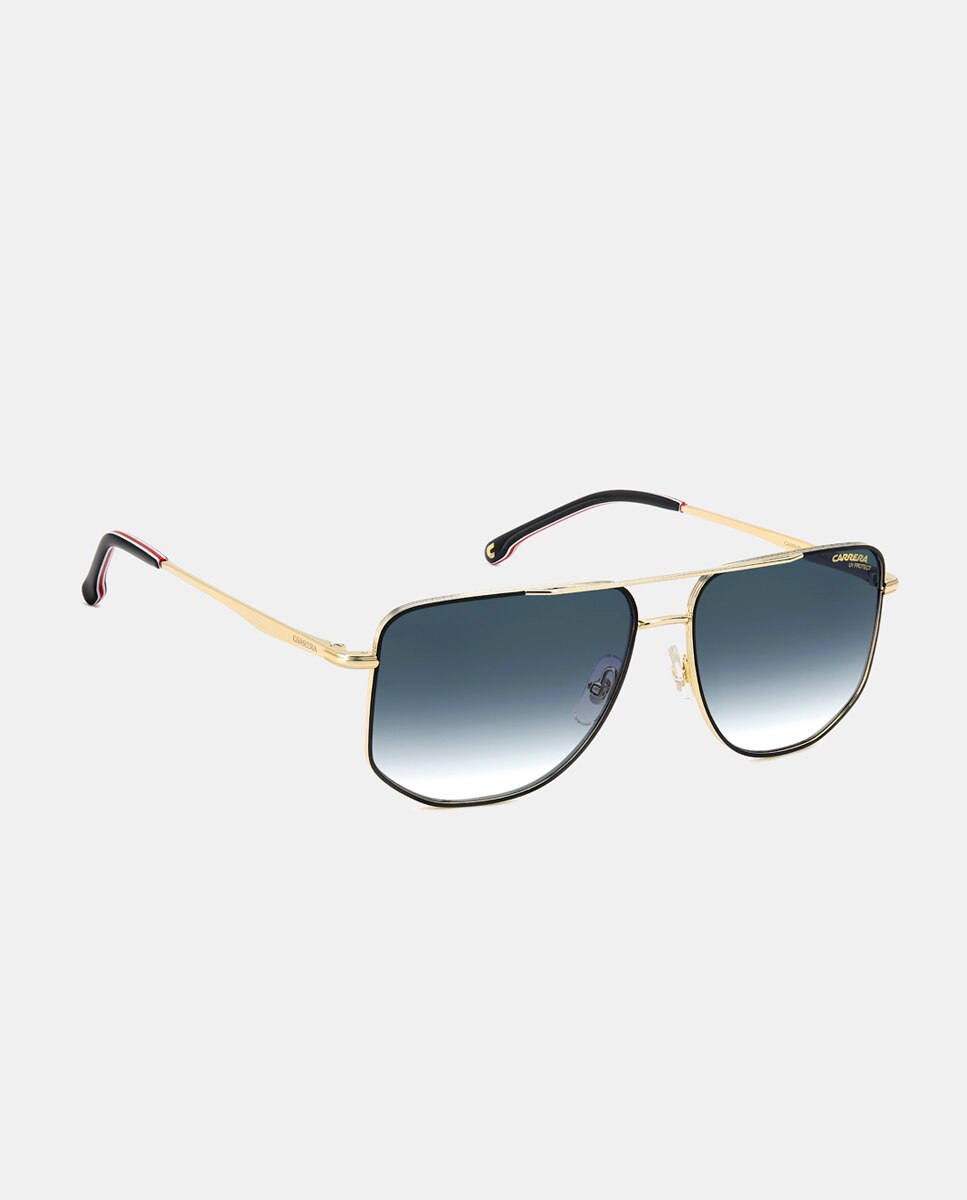 Gafa de sol de hombre rectangular en metal con lente degradada - Carrera - Plata Plata-3