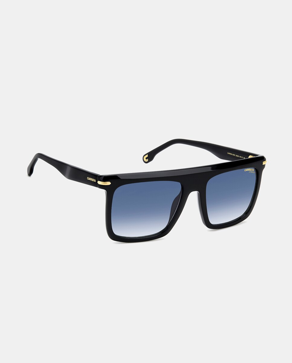 Gafa de sol de hombre rectangular en acetato con lente degradada - Carrera - Negro Negro-3