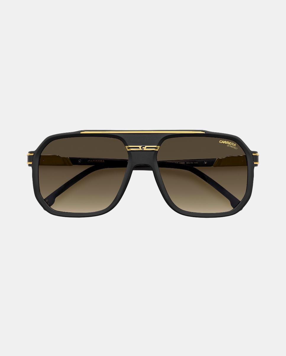 Gafas de sol de hombre rectangular en poliamida con lente degradada - Carrera - Negro Negro-4