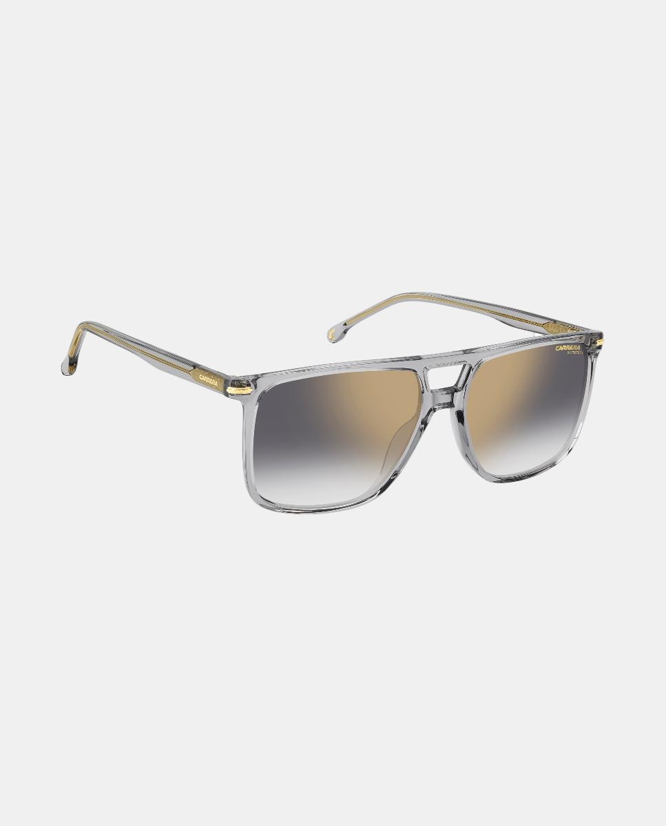 Gafas de sol de hombre rectangular en acetato con lente espejada - Carrera - Gris Gris-3