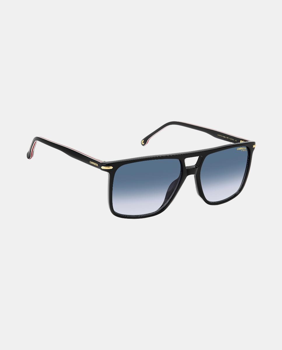 Imagen 2 de Gafas de sol de hombre rectangular en acetato con lente degradada - Carrera - Negro Negro